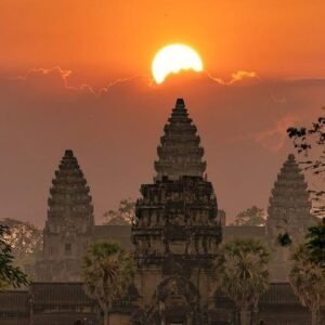 Angkor wat temple sunrise only