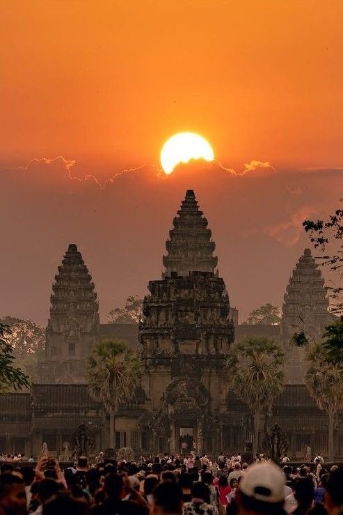 Angkor wat temple sunrise only